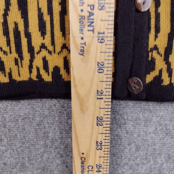 VTG Ruby Cho Cardigan Sweater Animal Print Embroidered Long Sleeve Wool Blend S - Picture 6 of 6
